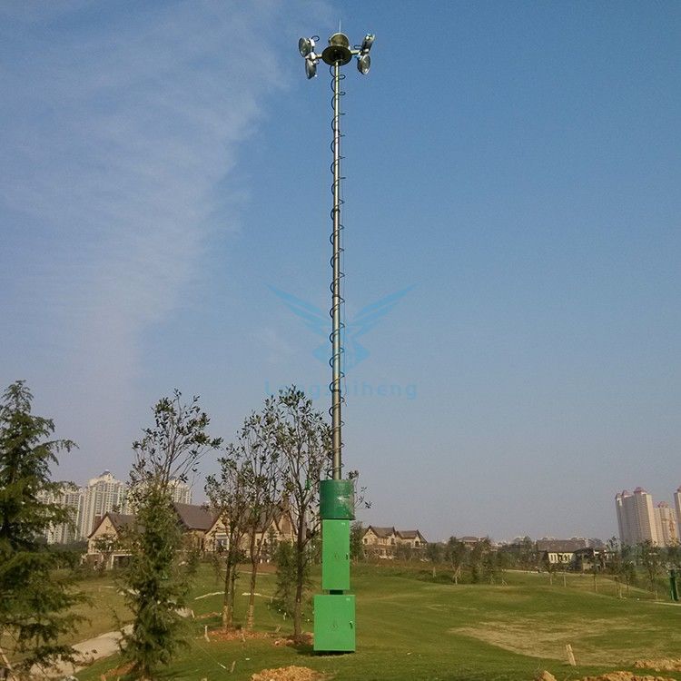 14.5米标准气动升降杆 高尔夫球场照明